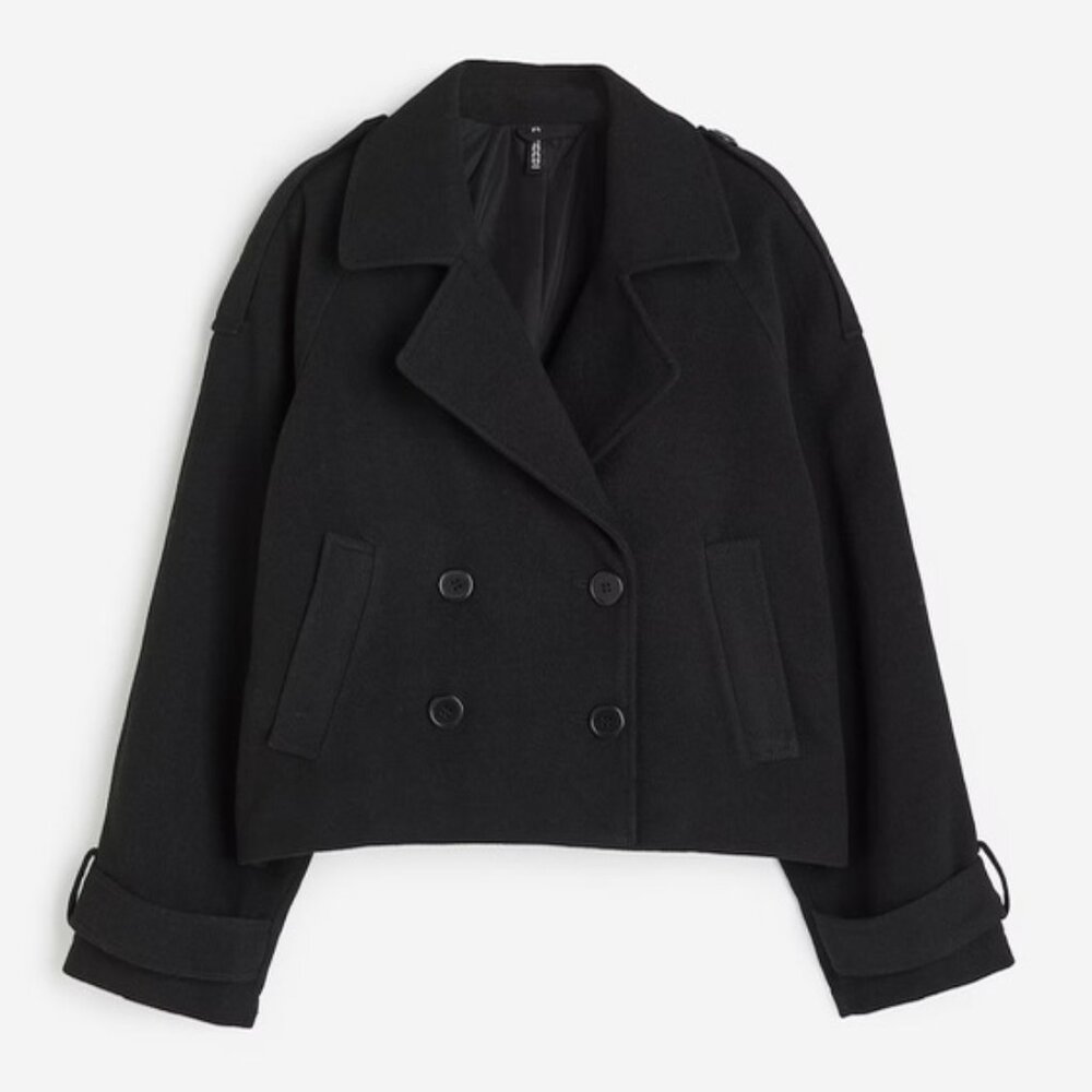 H&M Double Breasted Pea Coat Jacket